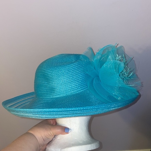 San Diego Hat Company Turquoise Wide Brim Derby Fancy Unique Hat OS main image 6